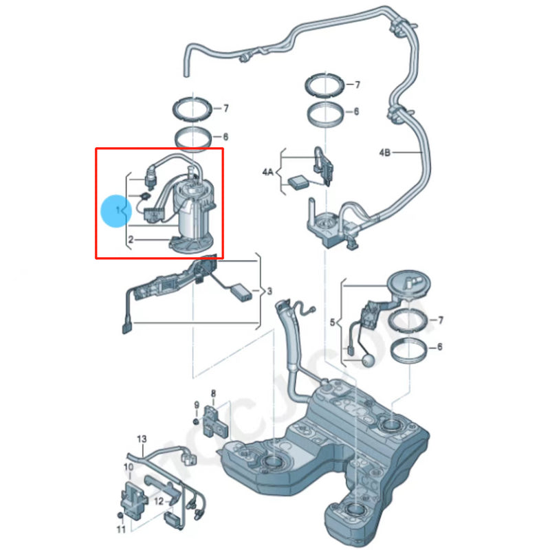 Load image into Gallery viewer, SENP Engine Fuel Pump Assembly 4H0906089A Fuel Pump For Audi