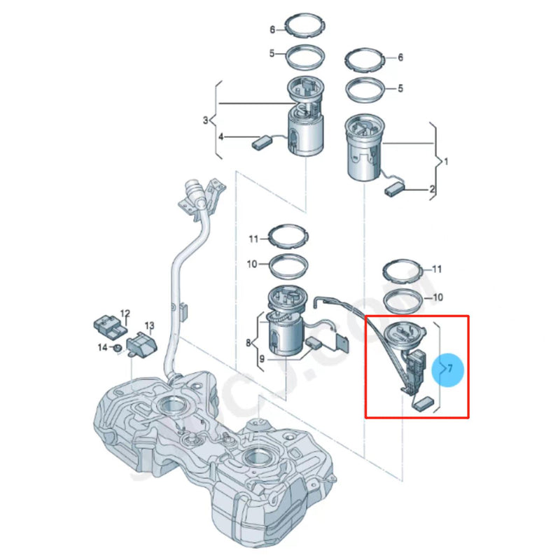 Load image into Gallery viewer, SENP Engine Sender Fuel Gauge 5ND919673C Fuel Gauge Sensor Fuel Level Sensor For VW Audi