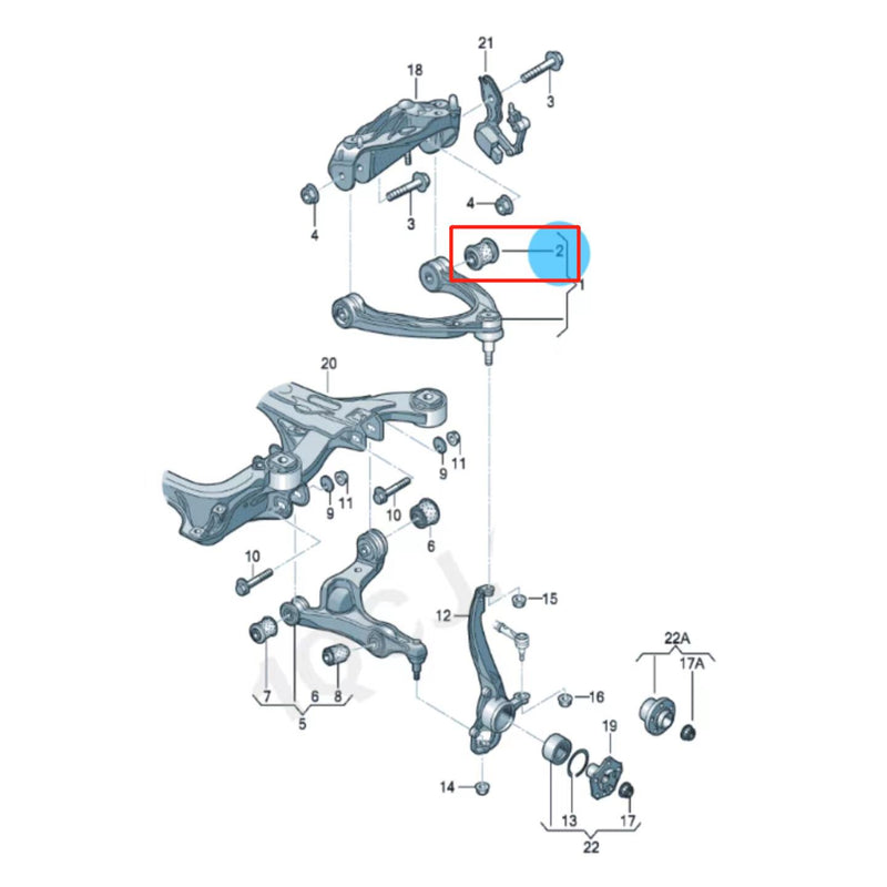 Load image into Gallery viewer, SENP Suspension Control Arm Bushing 7L0407077 For VW Touareg Audi Q7 Porsche Cayenne