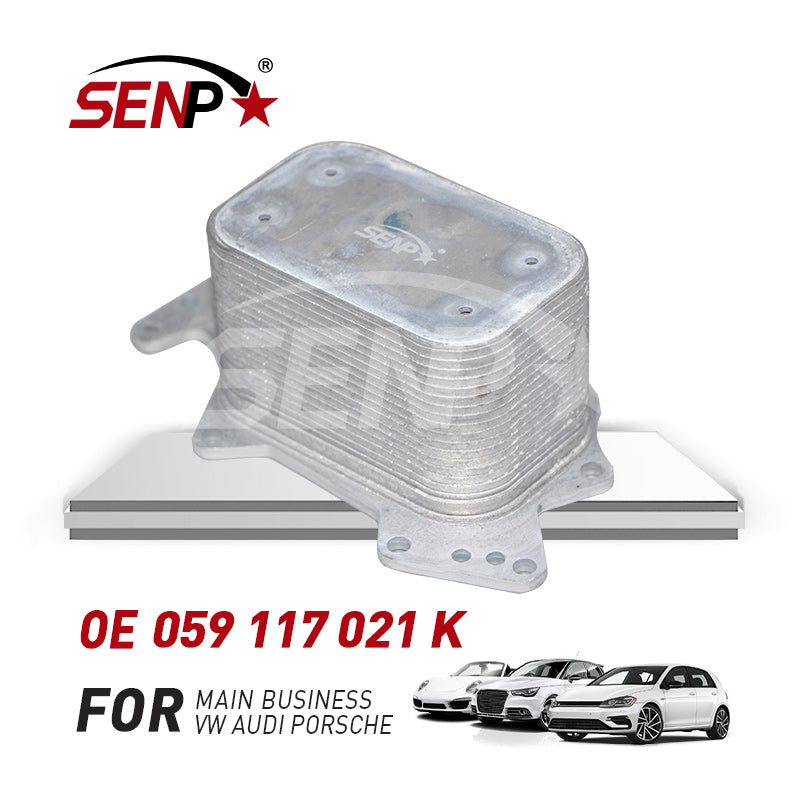 Load image into Gallery viewer, SENP Auto Engine parts Oil Cooler 059117021K for Audi Q5 Q7 Vw A6
