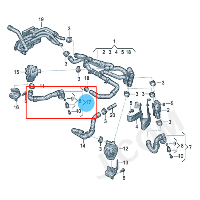 Load image into Gallery viewer, SENP Water Hose 1EA121036E Coolant Temp Sensor For VWAudi