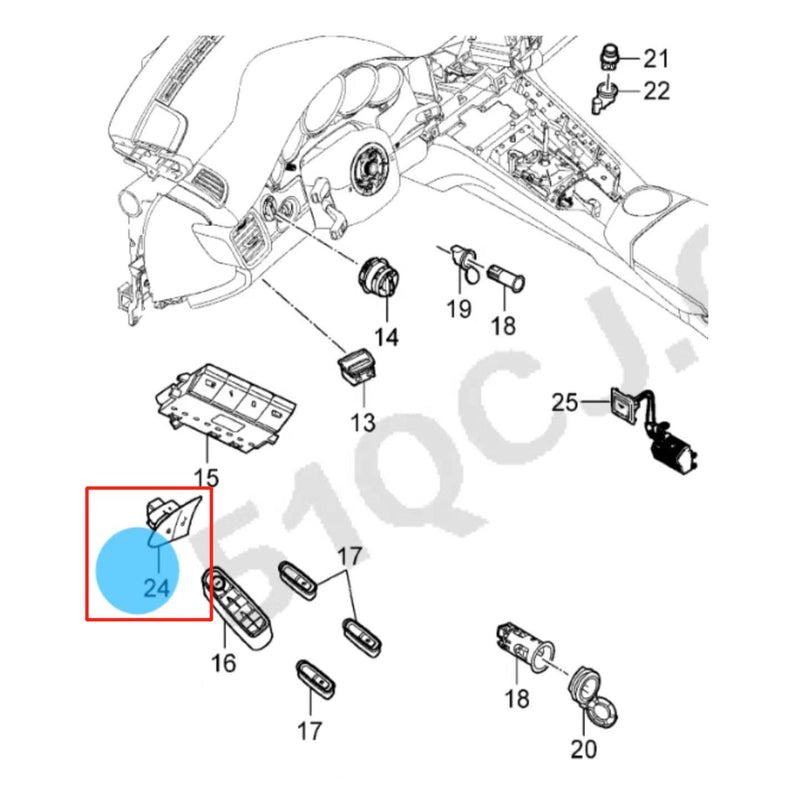 Load image into Gallery viewer, SENP Door Lock Switch Front Left 7PP962107D Door Switch Button For Porsche Cayenne Panamera