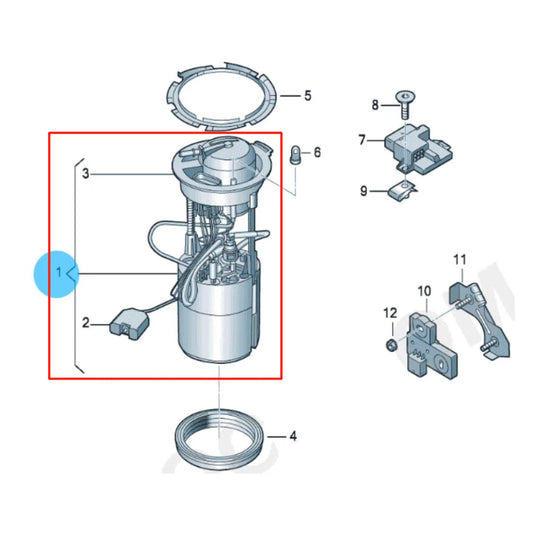 SENP Engine Fuel Pump Assembly 8R0919051N Fuel Pump For Audi Q5