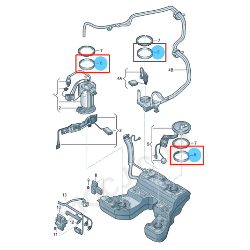 Load image into Gallery viewer, SENP Engine Fuel Pump Seal 1J0919133B Gasket For Audi Porsche VW
