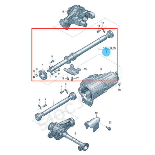 SENP Drive Shaft 7L6521102C Propshaft Axle Shaft Propeller Shaft For VW Audi Porsche