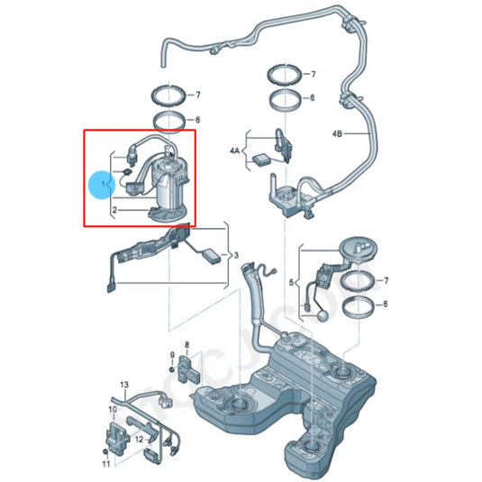 SENP Engine Fuel Pump Assembly 4H0906089A Fuel Pump For Audi