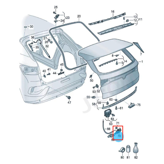 SENP Rear Lid Lock 11D827505 Rear Tailgate Latch Actuator Trunk Actuator For VW