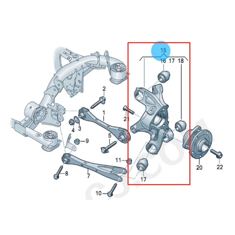 Load image into Gallery viewer, SENP Rear Suspension 1ED505433 Knuckle Housing Left For VW Audi Q4

