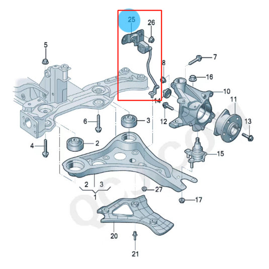 SENP Headlamp Height Level Sensor 1ED412521 Height Sensor For VW Audi
