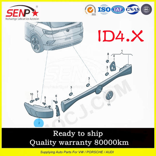SENP LED TailLight For VW Electric Car Auto Parts ID4X/ID4crozz/ID6crozz/ID6X