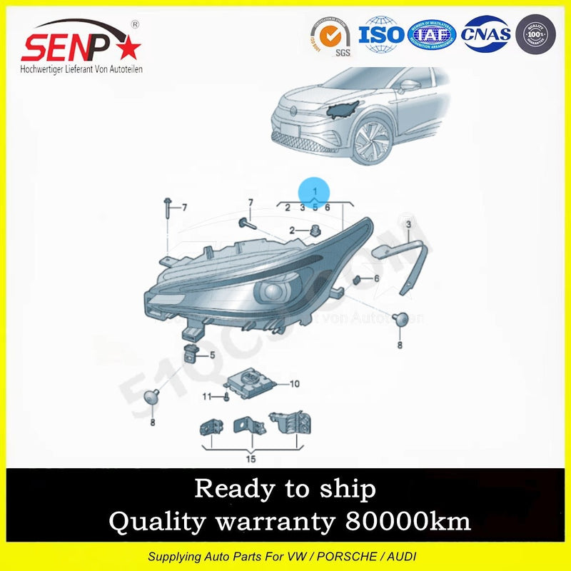 Load image into Gallery viewer, Senp Body Spare Parts LED Headlight for VW Electric Car Auto Parts: ID.4/ID4.X/ID.6/ID6.X
