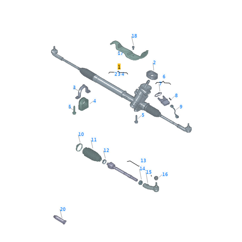 Load image into Gallery viewer, SENP Auto Steering Parts Steering Gear Steering Rack for Seat OEM 6Q1 423 055 BL
