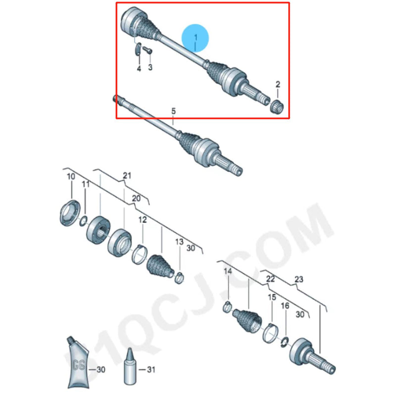 Load image into Gallery viewer, SENP Drive Shaft 7L0407271F Axle Shaft Propshaft Propeller Shaft For VW Audi Porsche
