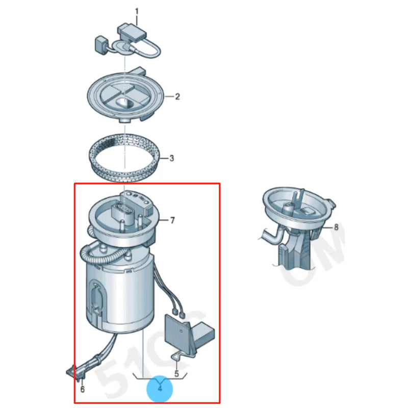 Load image into Gallery viewer, SENP Engine Fuel Pump Assembly 1KD919051F Fuel Pump For VW Audi
