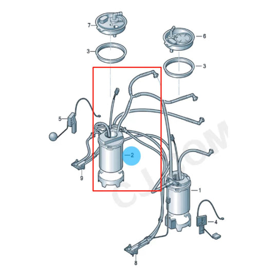 SENP Engine Fuel Pump Assembly 7L6919087G For Porsche Cayenne VW Touareg
