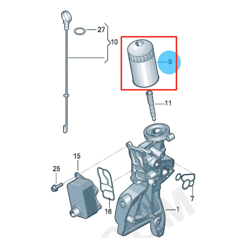 Load image into Gallery viewer, SENP Engine Oil Filter 06J115403Q For VW Amarok Tiguan Audi
