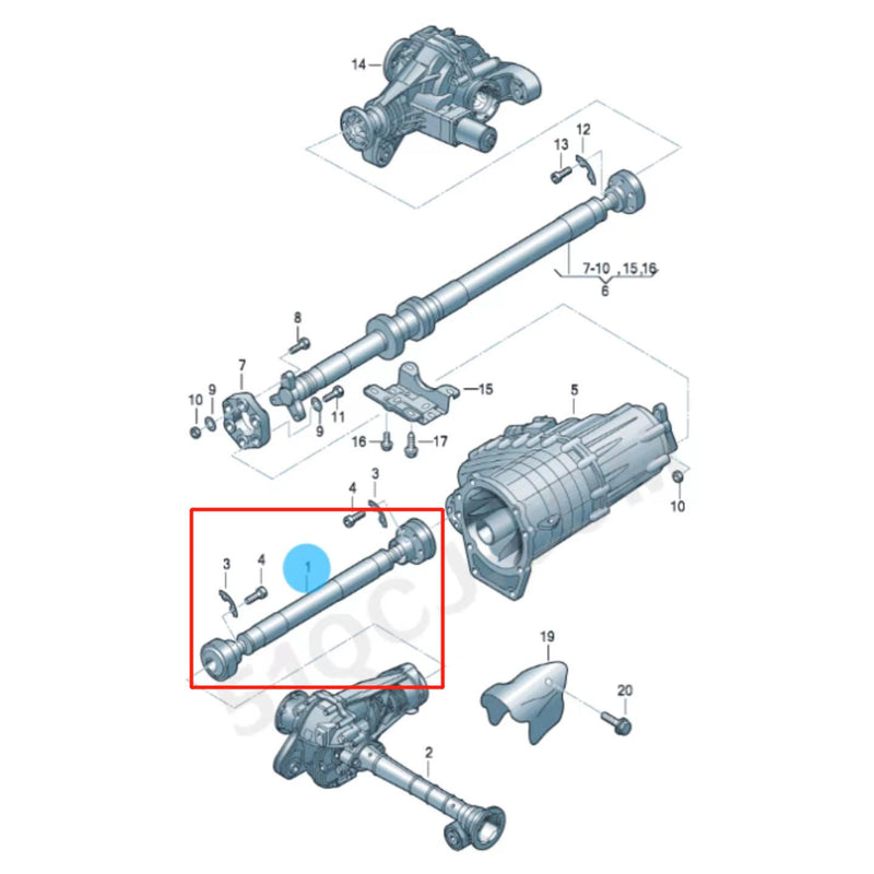 Load image into Gallery viewer, SENP Car Parts Drive Shaft 7L0521101H Axle Shaft Propshaft Propeller Shaft For VW Audi Porsche Cayenne
