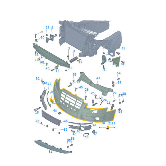 SENP Auto Car Parts Front Bumper Body Kits For AUDI A6  OEM 4F0 807 105 AB