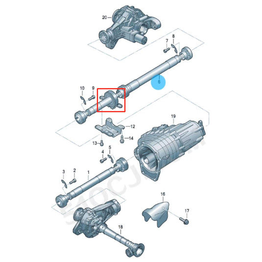 SENP Drive Shaft Center Bearing 7L8521102F Support Propeller For Audi Q7