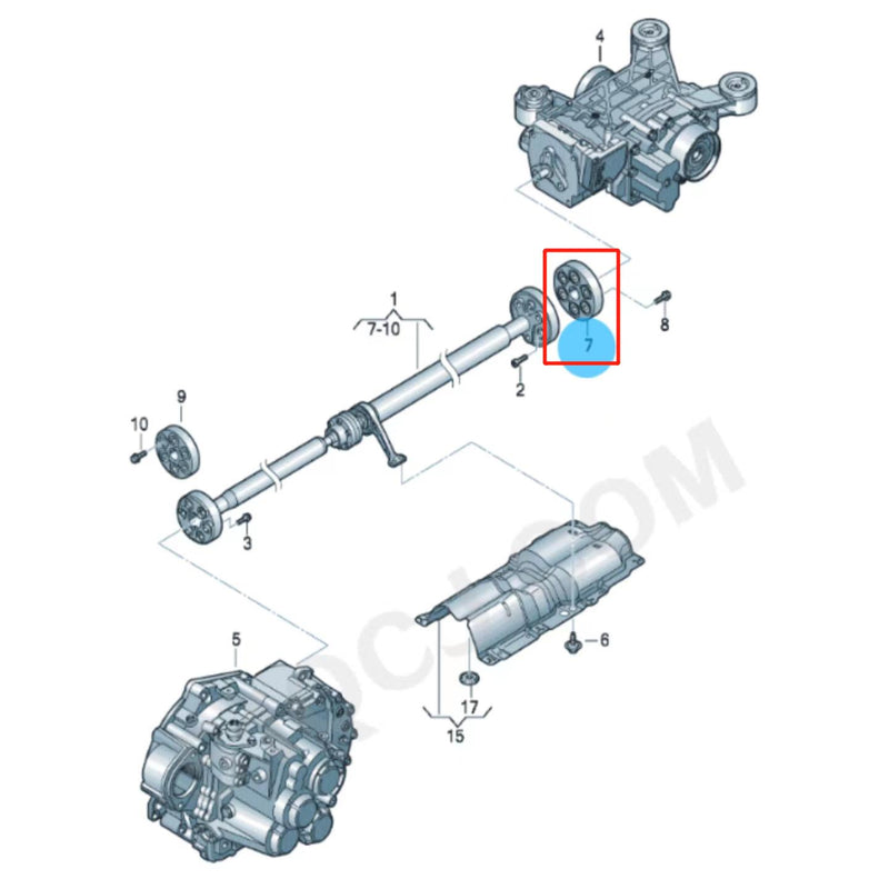 Load image into Gallery viewer, SENP Drive Shaft Flex Joint 1K0521307A Rear Coupling Propeller Shaft Flex Disc For VW Audi
